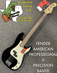 Fender American Professional P Precision Bass Guitar Black with Case
