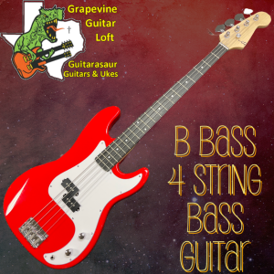 B Bass 4 string bass guitar Red