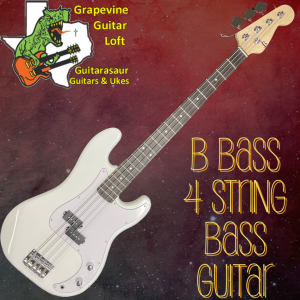 B Bass 4 string bass guitar White