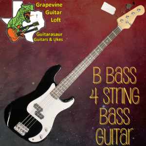 B Bass 4 string bass guitar Black