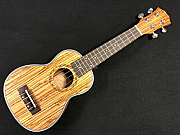 Kilauea 21 Soprano Sz  Uke with Sealed Machines, Curved Back Zebrawood