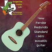 Fender California Standard Redondo Mini Acoustic Guitar W/ Bag Surf Green