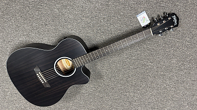 Washburn DFEACE Deep Forest Ebony Ace Grand Auditorium Acoustic Electric Guitar,