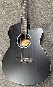 Washburn DFEACE Deep Forest Ebony Ace Grand Auditorium Acoustic Electric Guitar,