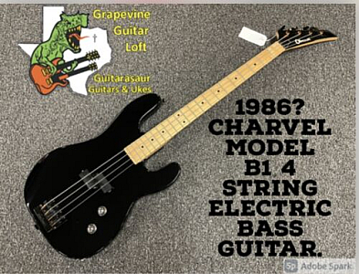 Charvel Model 1B Electric Bass Guitar Made in Japan 1986? Fort Worth Neck Plate