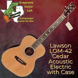 Lawson LOM 42 Cedar Acoustic Electric Cedar & Rosewood with Case