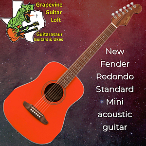 Fender California Standard Redondo Mini Acoustic Guitar W/ Bag Spruce Top F Red