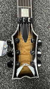 Dean Select Guitar Thoroughbred Floyd Natural Black Burst Quilt Top Duncans