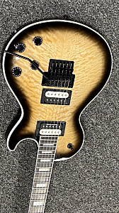 Dean Select Guitar Thoroughbred Floyd Natural Black Burst Quilt Top Duncans