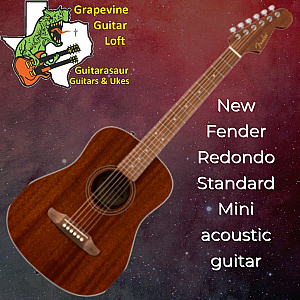 Fender California Standard Redondo Mini Acoustic Guitar W/ Bag Mahogany