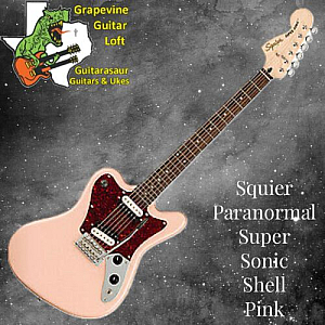 Squier Paranormal Series SuperSonic Electric Guitar Shell Pink