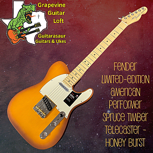 Fender American Performer Spruce Telecaster RW FB Electric Guitar Honey Burst