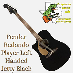 Fender Redondo  Player LH Ebony Black LeftHanded Dreadnought