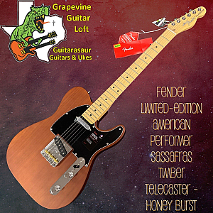 Fender American Performer Timber Telecaster Sassafras Electric Guitar Mocha