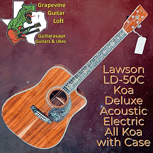 Lawson LD50C Deluxe Koa Acoustic Electric All Koa with Case