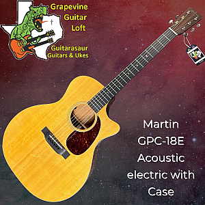 Martin GPC-18E Acoustic Electric Guitar With Original Alligator Gard Shell Case