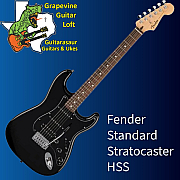 Fender Standard Stratocaster Electric Guitar Hss Black