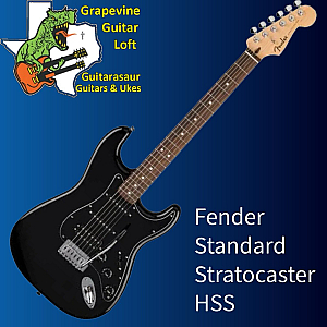 Fender Standard Stratocaster Electric Guitar Hss Black