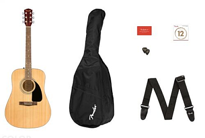 Fender FA115 Dreadnought Starter Acoustic Guitar Pack w/ Accessories