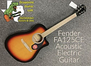 Fender FA125CE Dreadnought AcousticElectric Guitar Sunburst