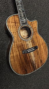 Lawson LOM- 50CE Deluxe Koa Acoustic Electric Cedar & Rosewood with Case