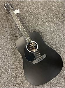 Martin DX Johnny Cash Left-Handed Dreadnought Acoustic-Electric Guitar, Black
