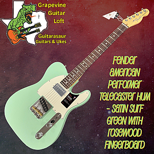 Fender, American Performer Telecaster Humbucker Satin Surf Green RWFB With bag