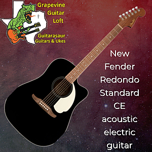 Fender California Redondo CE Series Acoustic Electric Guitar, Black