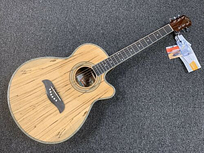 Oscar Schmidt acoustic Electric guitar Spalted Maple Top Og2cesm dreadnought