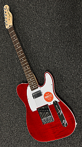 Squier Affinity Telecaster FMT SH Electric Guitar, Crimson Red Transparent