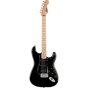 Squier Sonic Stratocaster Electric Guitar Bkack On Black