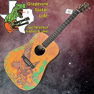 Martin DXMAE 30th Anniversary HPLDreadnought with Golden Eagle Art With bag