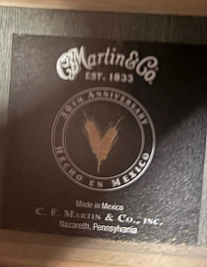 Martin DXMAE 30th Anniversary HPLDreadnought with Golden Eagle Art With bag