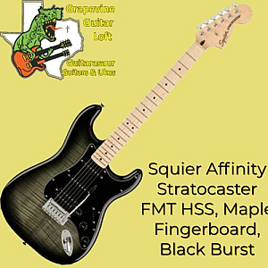 Squier Affinity Stratocaster FMT HSS, Maple Fingerboard, Black Burst