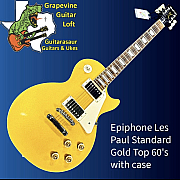 Epiphone LesPaul StandardGold Top 60s with case