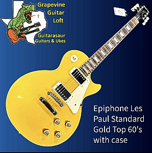 Epiphone LesPaul StandardGold Top 60s with case