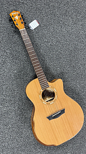 Washburn WCG66SCE-O Comfort Series Acoustic-Electric Guitar Spalted Maple cedar