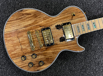 Lawson Custom LP Spalted Maple Top Abalone Inlays Electric Guitar