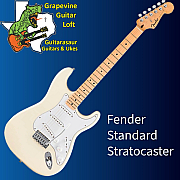 Fender Standard Stratocaster Maple Fingerboard Electric Guitar Olympic White