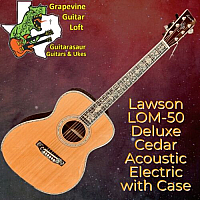 Lawson LOM- 50 Deluxe Cedar Acoustic Electric Cedar & Rosewood with Case