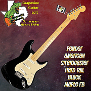 2004 Fender Stratocaster USA American Black Hardtail Strat